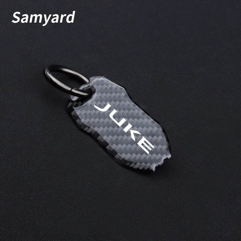 

Carbon Fiber Car Keychain For Nissan Juke Kicks March Qashqai Tidda Versa Xtail Key Rings Car Accessories