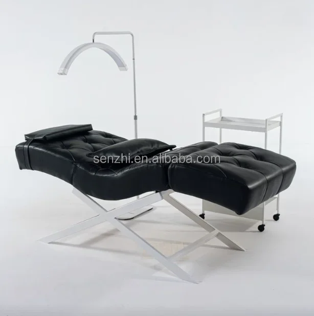 Современная роскошная кровать для ресниц с золотым основанием изогнутая детская