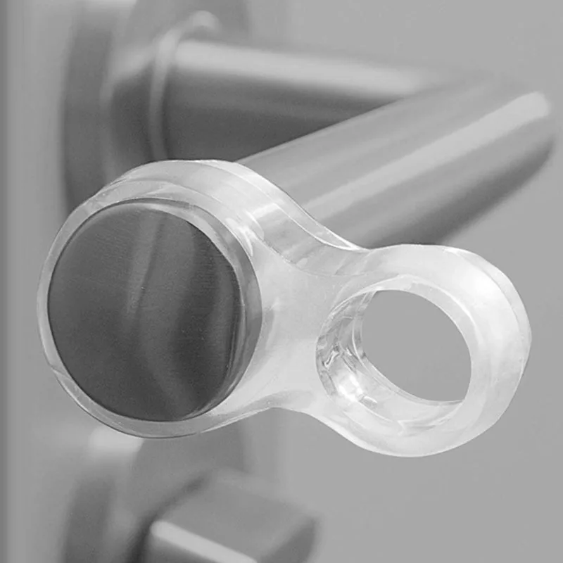 

4pcs/8pcs Door Stopper Transparent Silica Gel Door Handle Buffer Wall Protection Doorknob Bumper Walls Furniture Protective