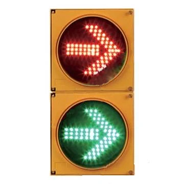 

300mm 2 section red green 12V volt led arrow light traffic signal light