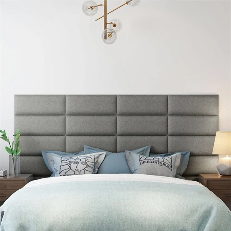 Подушки для спинки кровати Мягкие настенные панели Антистолкновения Самоклеящиеся Современная спальня Мебель Декоративные наклейки Татами Головная доска Lit Cabecero on.