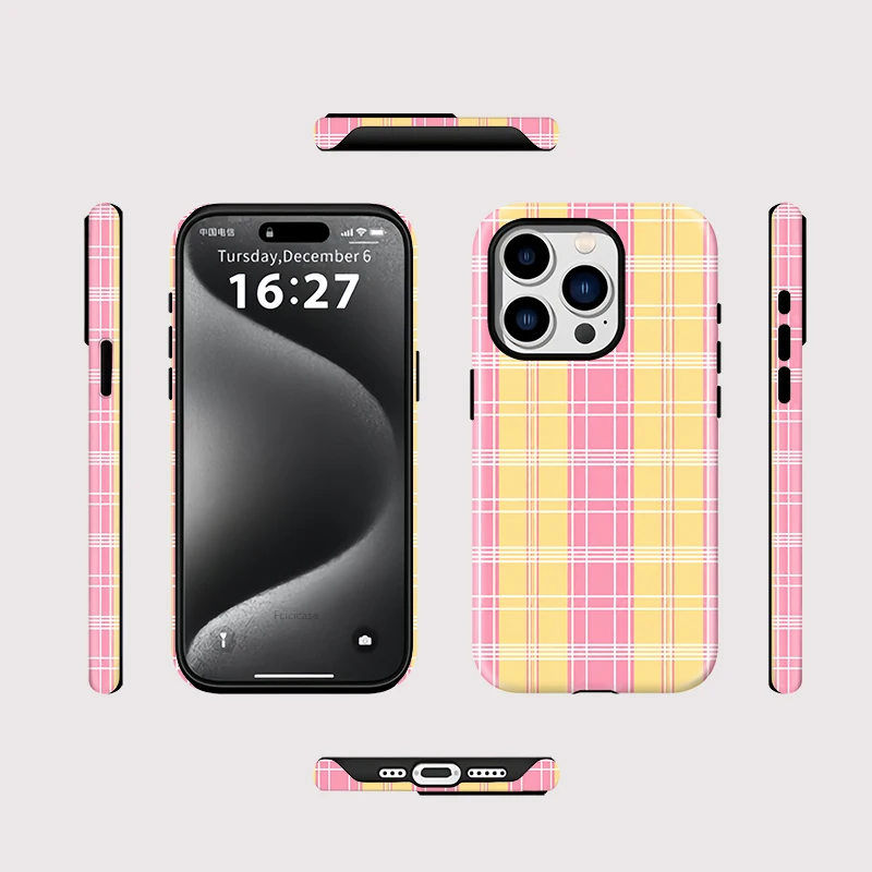 Фото Магнитный чехол Fcicicase 2-в-1 для iPhone 17 Air 16 15 14 13 11 12 Pro Max Plus с акриловым сетчатым узором, совместимый с MagSafe №2