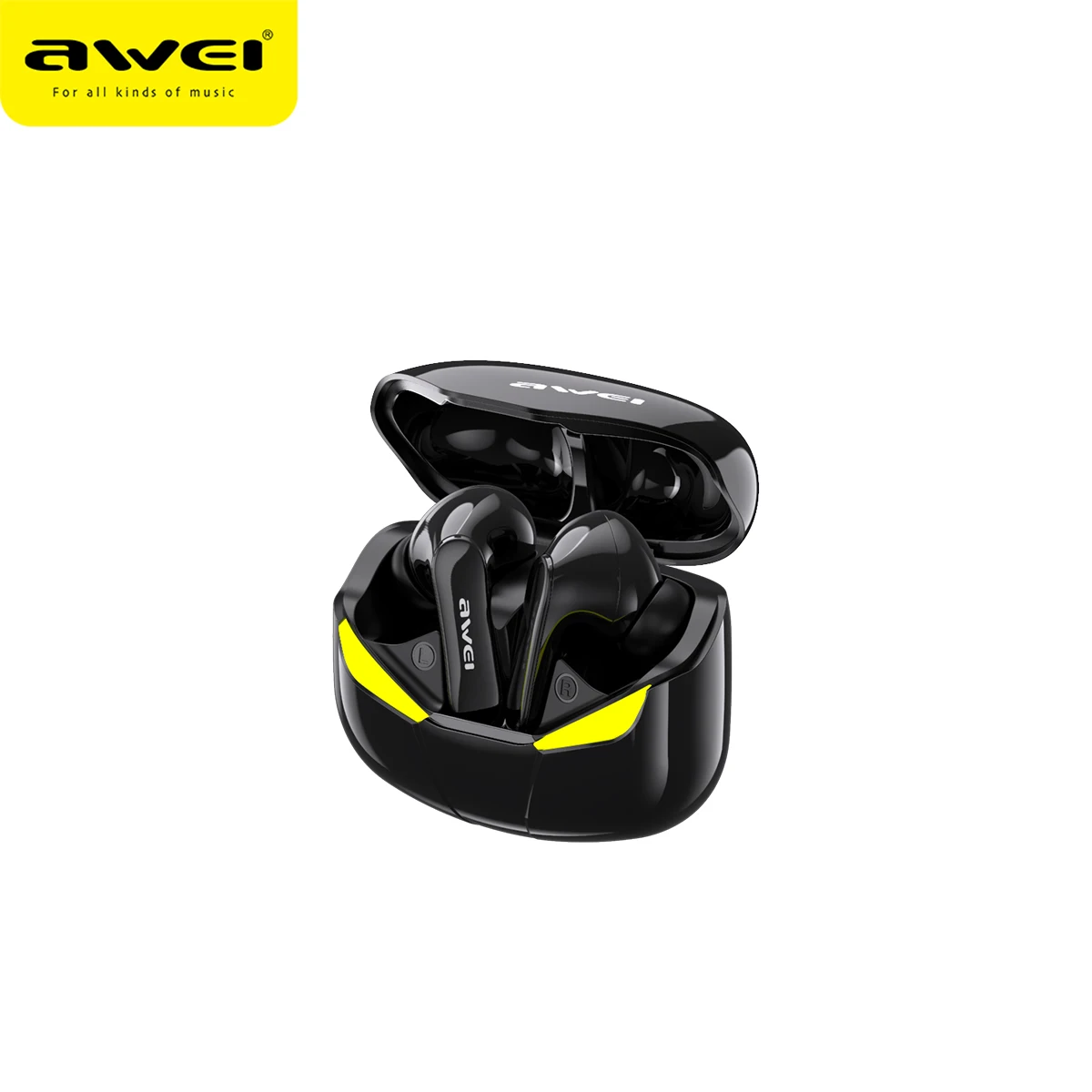 

Bluetooth Headphones 60H Playback LED Power Display Earphones with Wireless Charging Case IPX5 Waterproof in-Ear Earbuds