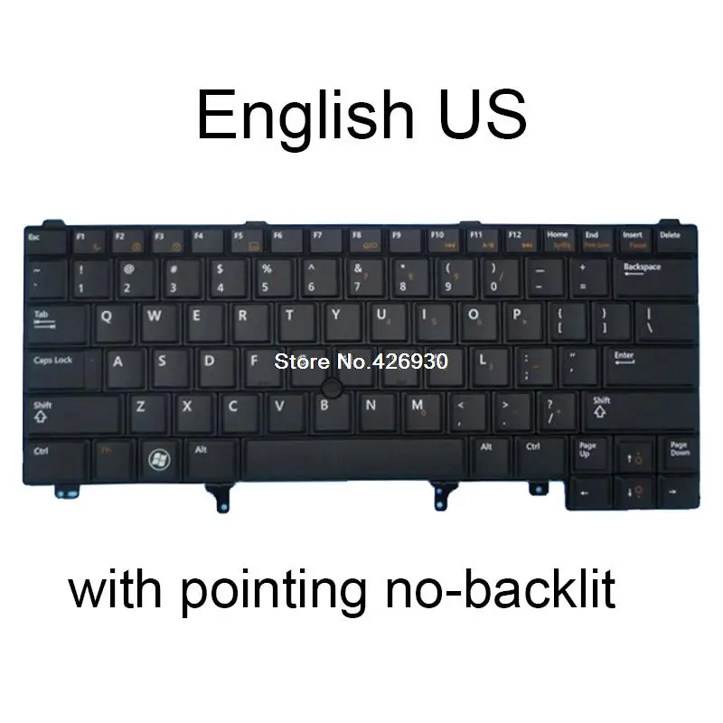 

US Keyboard For DELL For Latitude E6440 E6430S E6430 E6420 E6330 E6320 E6230 E6220 E5430 E5420M E5420 5420 English pointing new