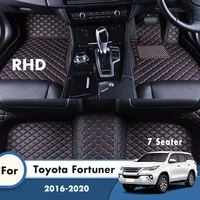 rhd custom car floor mats for toyota fortuner 2022 2021 2020 2019 2018 2017 2016 7 seater car interior accessories carpets rug
