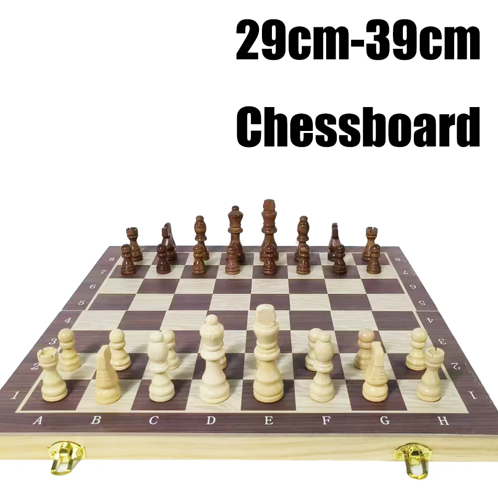 Складная большая деревянная доска магнитные шахматные фигуры интерьерная