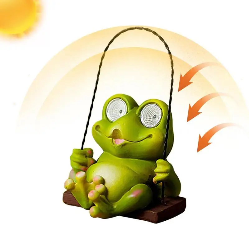 

Frog Light Solar Garden Lamp With Cute Frog Light Decor LED Night Light Swing Frog For Children Bedroom Desk Party Decoration