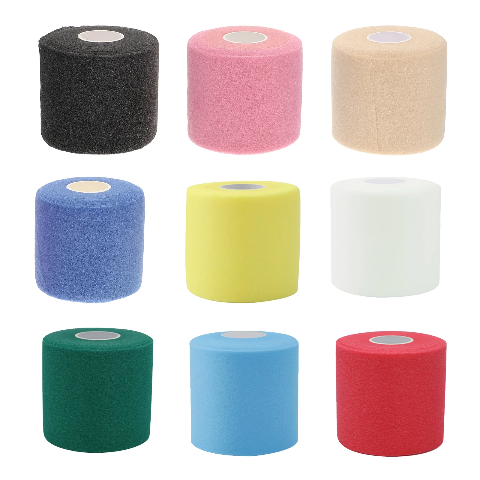 

4 Pcs Foam Athletic Tape Elastic Wrap Bandages Kinesiology Tape Climbing Tape Sponge Film Dressing Ankle Tape