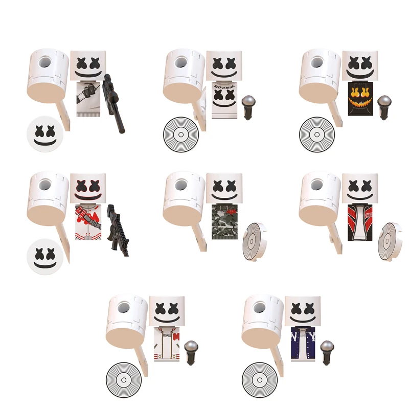 Миниатюрные фигурки Marshmello, конструктор «сделай сам», Сборная модель, развивающие игрушки, подарки для детей