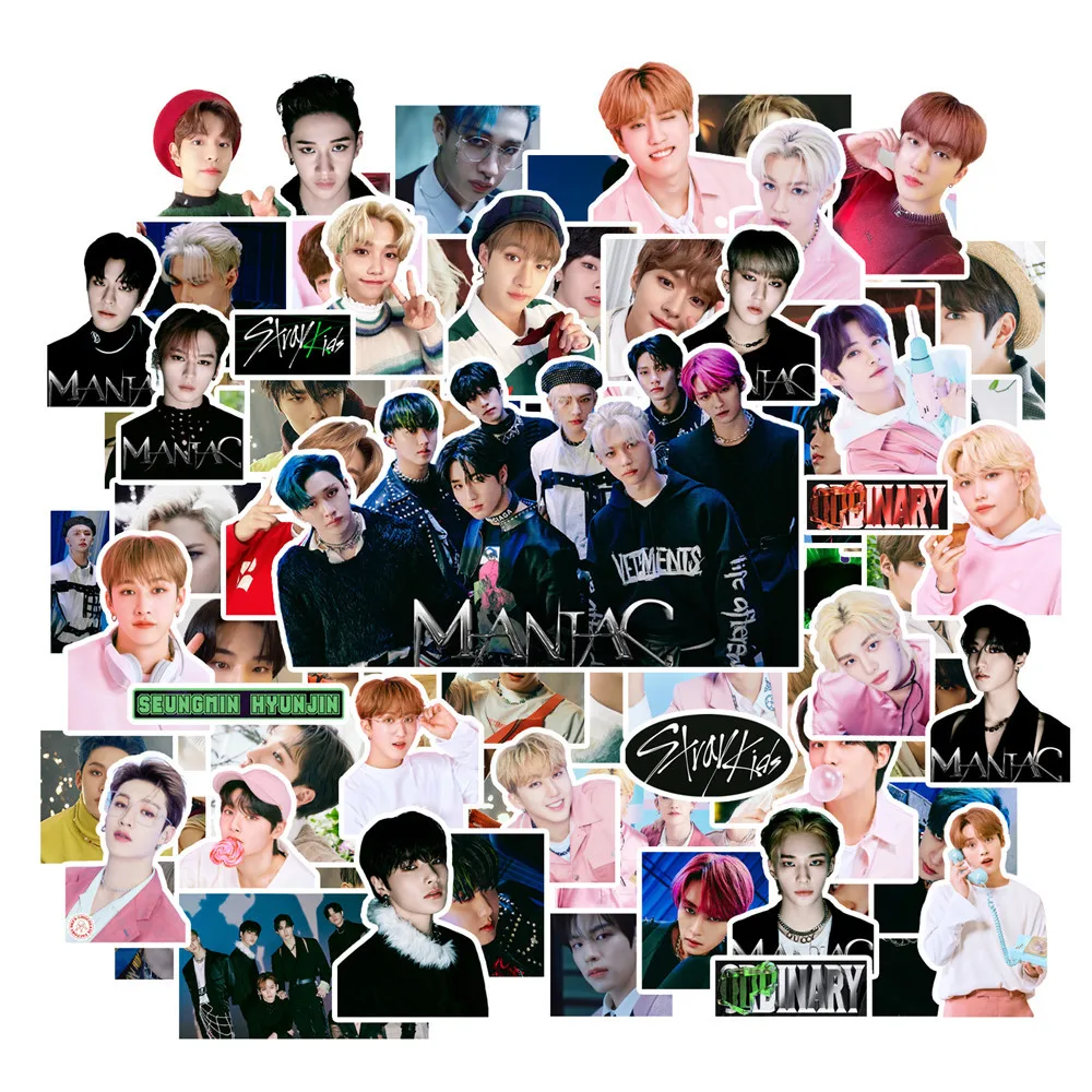 Kpop Stray Kids Stickers ODDINARY Kpop Album Cute Boys Photo Print Sticker For Korean Stationery Phone Laptop Decors 100pcs