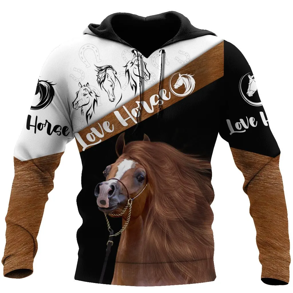 

Drop shipping Autumn Hoodies Beautiful Horse 3D Printed Mens Sweatshirt Unisex Streetwear Zipper Pullover Casual Jacket-77