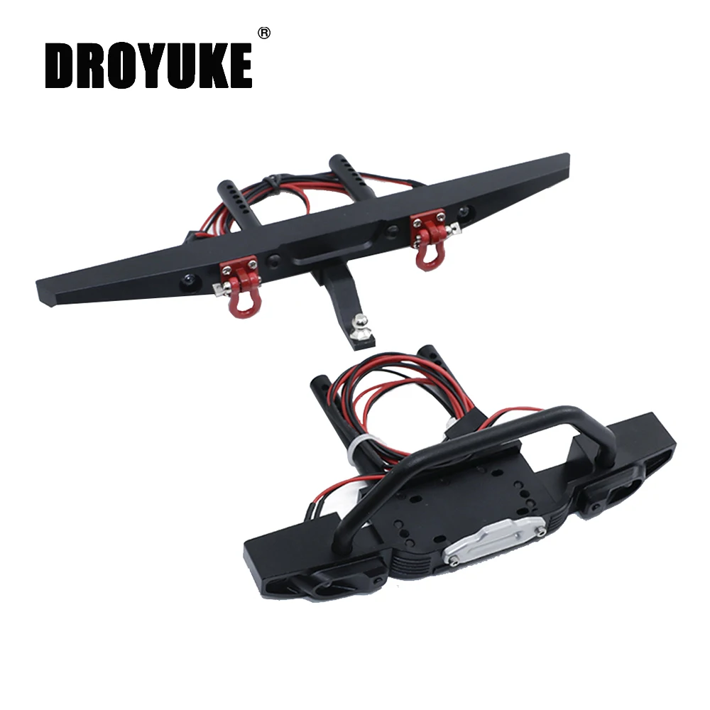 

Droyuke Metal Front Rear Bumper for 1/10 RC Crawler Axial SCX10 90046 90047 Traxxas TRX4 TRX-4