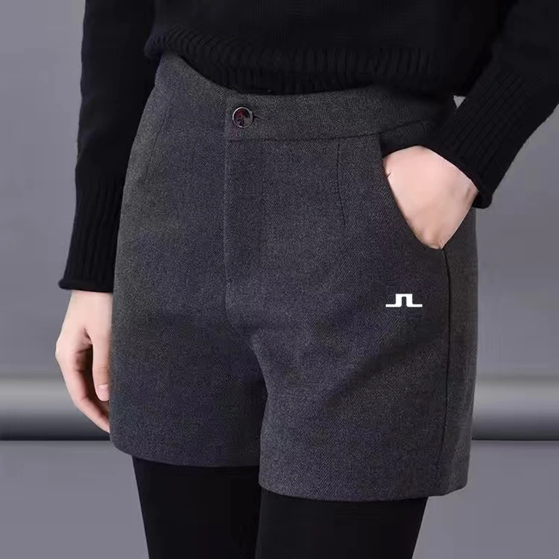 

2023 Golf Wear Autumn Women Golf Wear Hazzys Golf Clothing High Quality Women Golf Shorts High Waisted Woolen Casual Pants