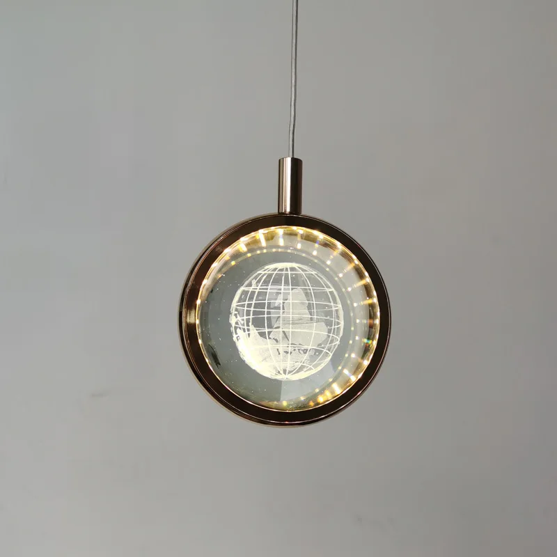 Modern Creative Crystal Ball Led Pendant Lamp Globe Jellyfish Bubbles Living Bedroom Restaurant Bar Home Decor Hanging Light