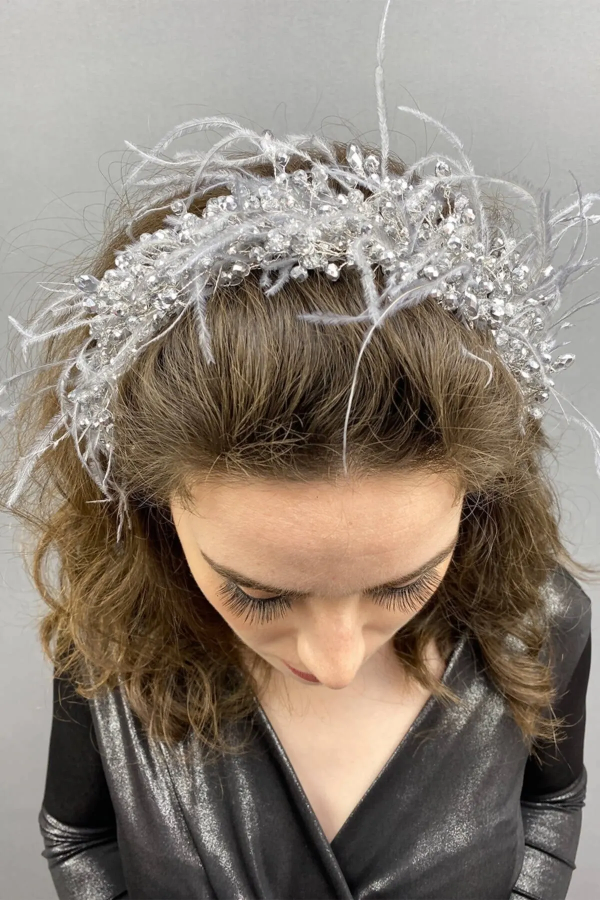 

Bridal Accessories Gray Hair And Turban Accessory Wedding Handmade For Bride And Bridesmaids