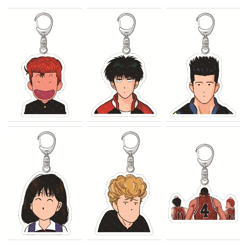 

Anime SLAM DUNK Figures Sakuragi Hanamichi Rukawa Kaede Akagi Takenori Acrylic Keychain Bag Pendant Decor Fans Christmas Gift