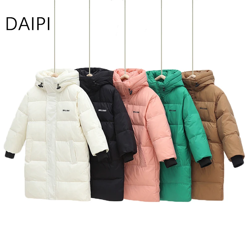 3-11 Year Old Child Girl Coat Warm Long Hooded White Duck Down Winter Jacket for Girls 2022 Boys Winter Jacket Child Down Jacket