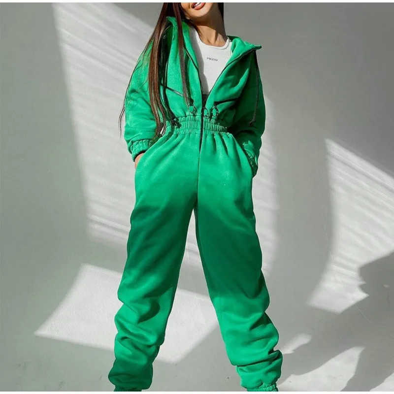 

2023 New Autumn Winter Casual Women Hoodie Two Piece Sets Zipper Drawstring Jacket Outerwear Elastic Pencil Pant Suit Tracksuit