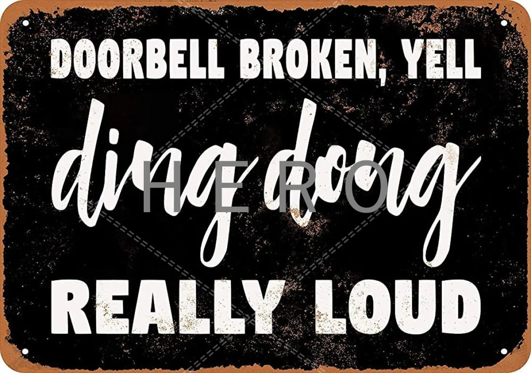 

Doorbell Broken Yell Ding Dong Vintage Tin Sign Art Iron Painting Rusty Poster Decoration Aluminum plaque