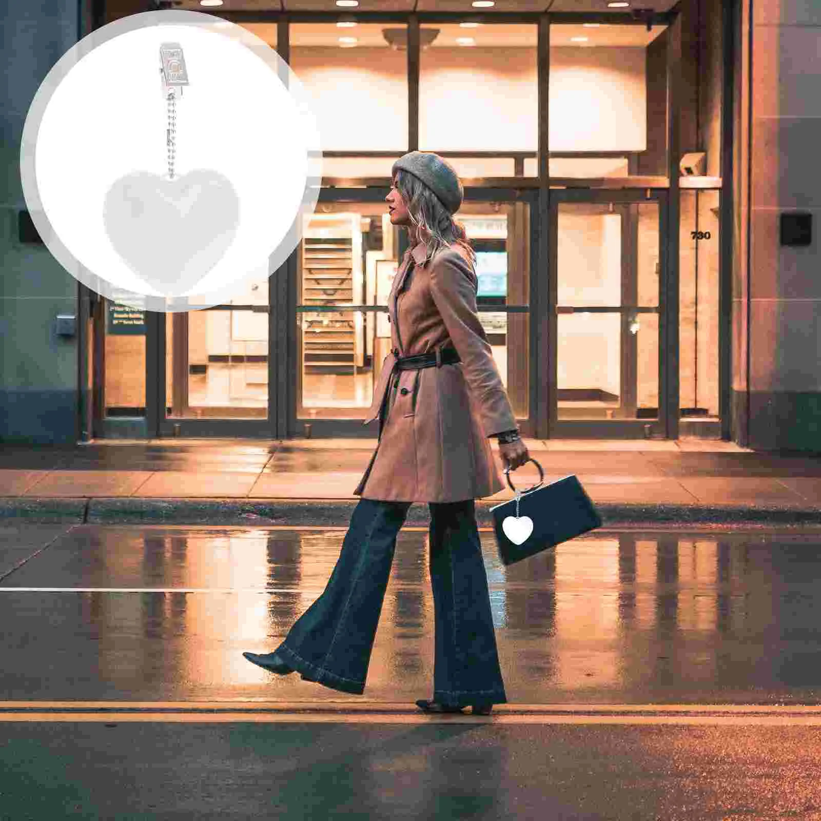 Purse Light LED Handbag Lamp Heart Design Auto Activated Night Light for Wife Mother Friends Thanksgiving Gifts