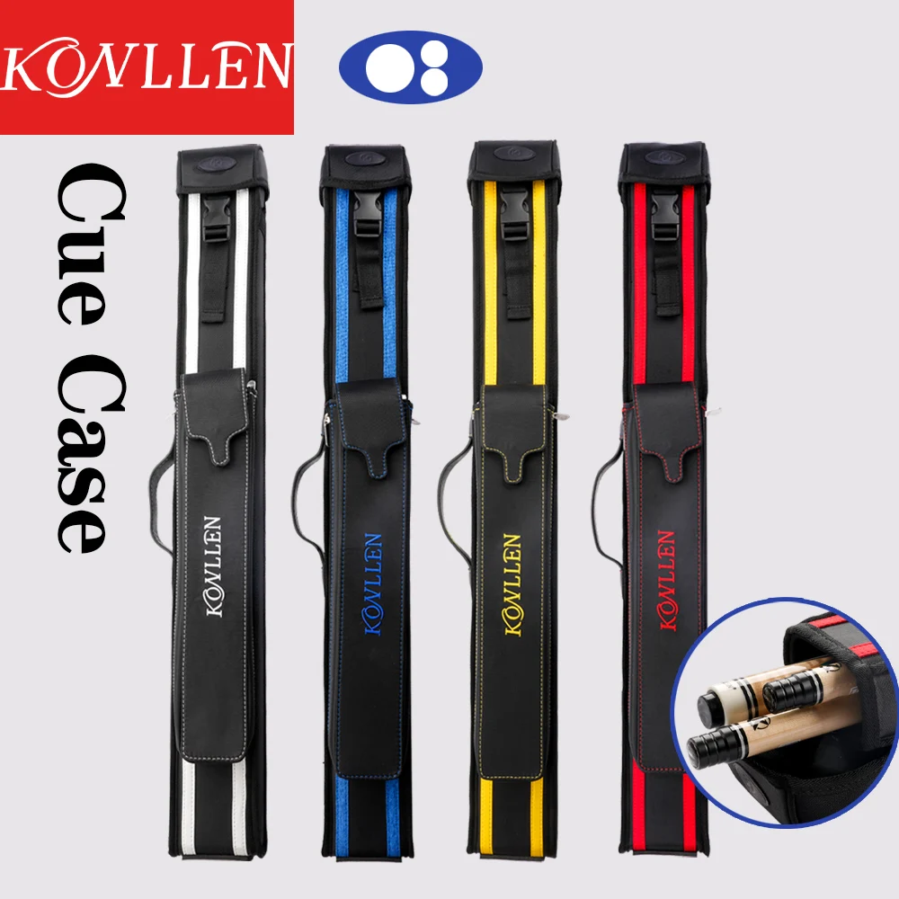 

KONLLEN Billiard Case Pool Cue Carom Cue Case 3 Holes 1 Butt 2 Shafts Cue Case Bag 82cm Length Hard Case Billiards Accessories