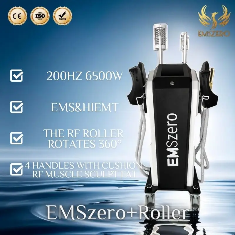DLS-emslim NEO RF Hi-emt Muscle Stimulator EMSzero Fat Burning Slimming Body Sculpt Cellulite Roller Massager