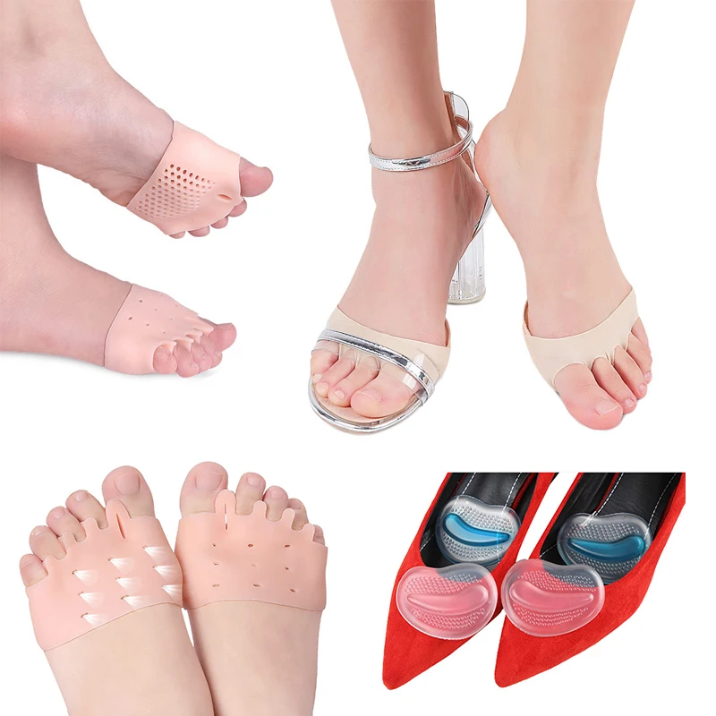 

Silicone Forefoot Pads Toe Separator Cushion Pad Pain Relief Shoes Insoles Finger Toe Hallux Valgus Corrector Gel Pads Foot Care