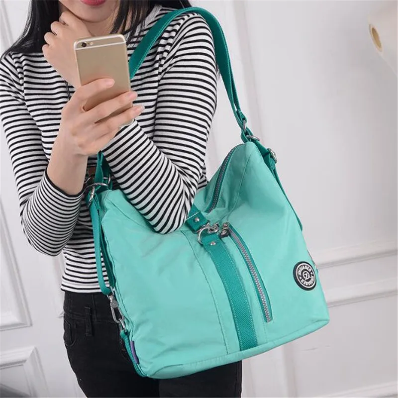 3 In 1 Women Bags Multifunction Backpack Shoulder Bag Nylon Cloth Tote Reusable Shopping Bag Ladys Travel Bag Crossbody Bag