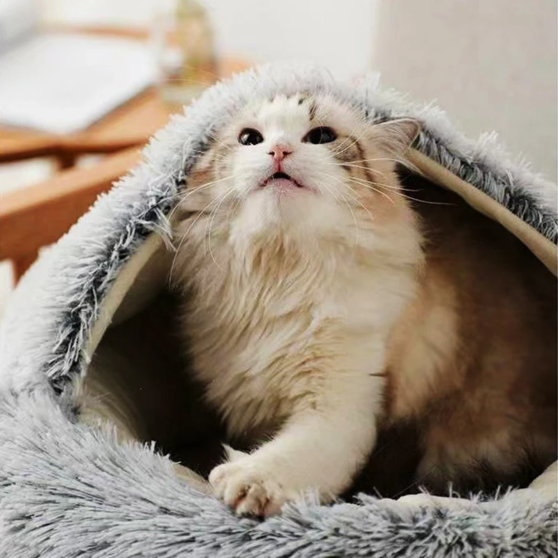 Кровать для собак Круглый пончик кровать домашних животных антитревожная пещера