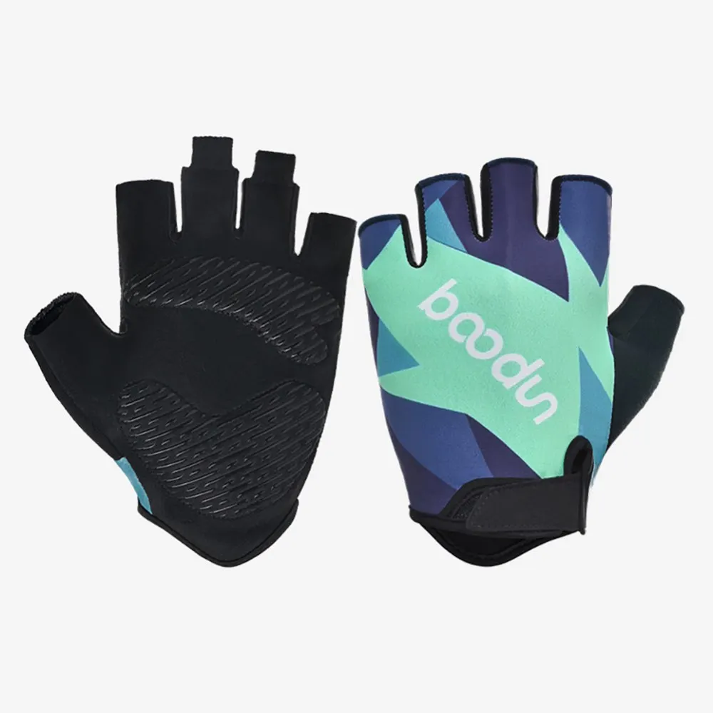 

Men Anti-slip Shock Absorption Thickened Gloves Easy-to-release Design Breathable Half Finger Riding Gloves