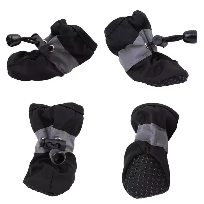 

2023NEW 4pcs Waterproof Pet Dog Shoes Anti-slip Rain Snow Boot Thick Warm For Small Cats Dogs Puppy Dog Socks Booties