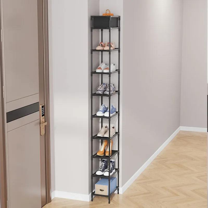 Simple Shoe Rack  Living Room Hallway Small Shoe Cabinet Space-saving Floor  Storage Shelf Household Dormitory Shoes Organizer