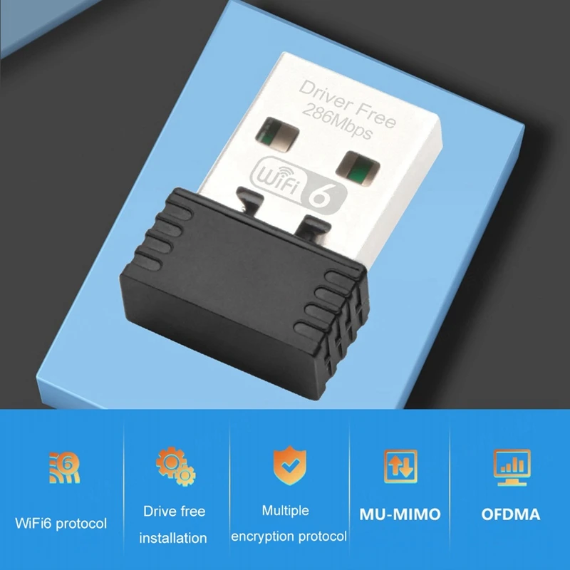 USB-адаптер Wi-Fi беспроводная сетевая карта 2 4 ГГц бесплатный драйвер Wi-Fi6 приемник