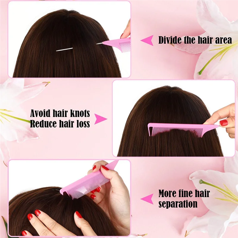 Расческа для косичек термостойкая расческа со стальным штифтом из углеродного