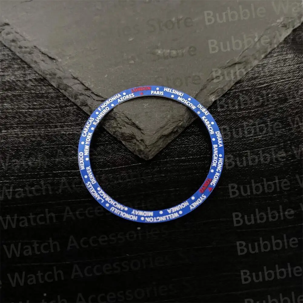 Mod 38MM Silver Blue Black Aluminum Bezel Insert Fit For SKX6105 Movement Dive Watch