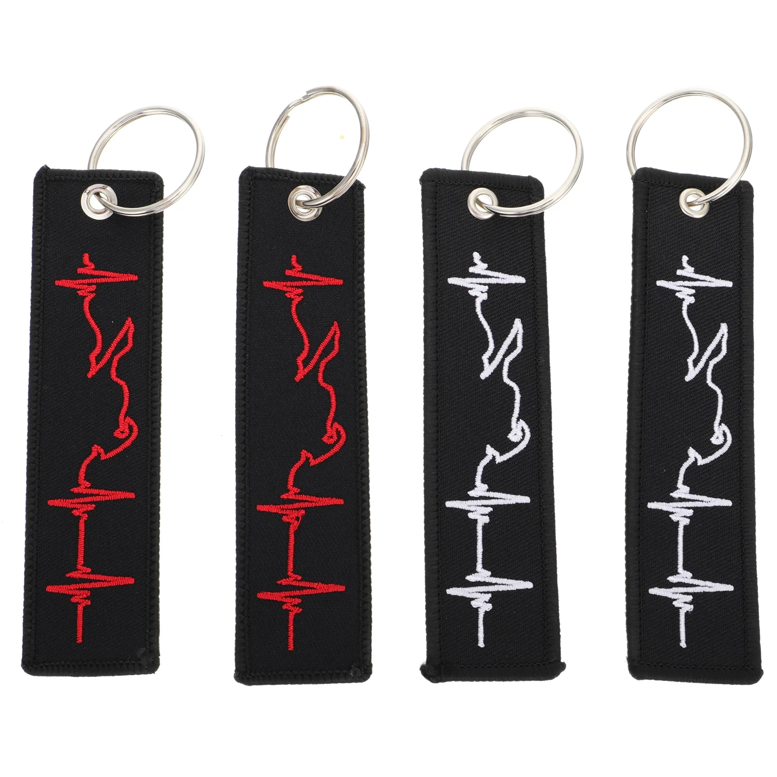 

4Pcs Portable Key Chains Key Pendants Bag Pendants Gift Supplies (Assorted Color)