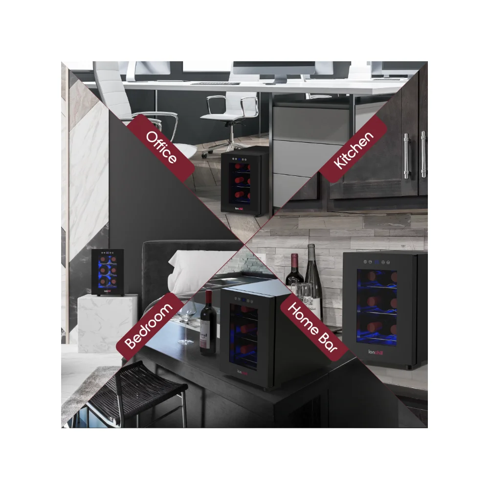 

Smart Portable Mini Refrigerator Free Shipping Can Beverage Cooler 6-Bottle Wine Cooler, 13-Liter Fridge Temperature Control