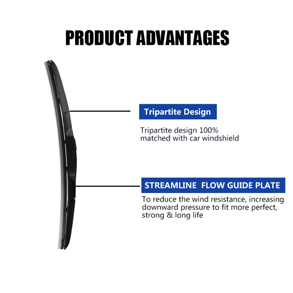 Щетка стеклоочистителя автомобильная универсальные U-образные крючки 14 16 17 18 19 20