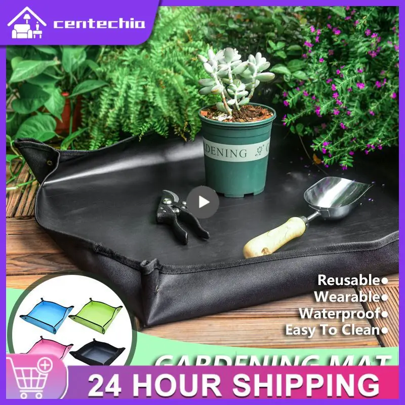 

Planting Mat 100*100cm Gardening Potting Pad Foldable Garden Plant Flower Pot Transplanting Waterproof Mats Square