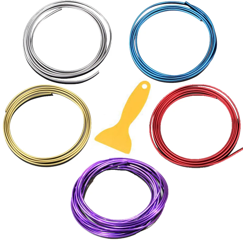 

Универсальные гибкие полоски для автомобиля, приборная панель, воздуховыпускное отверстие, «сделай сам», Стайлинг автомобиля, аксессуары д...