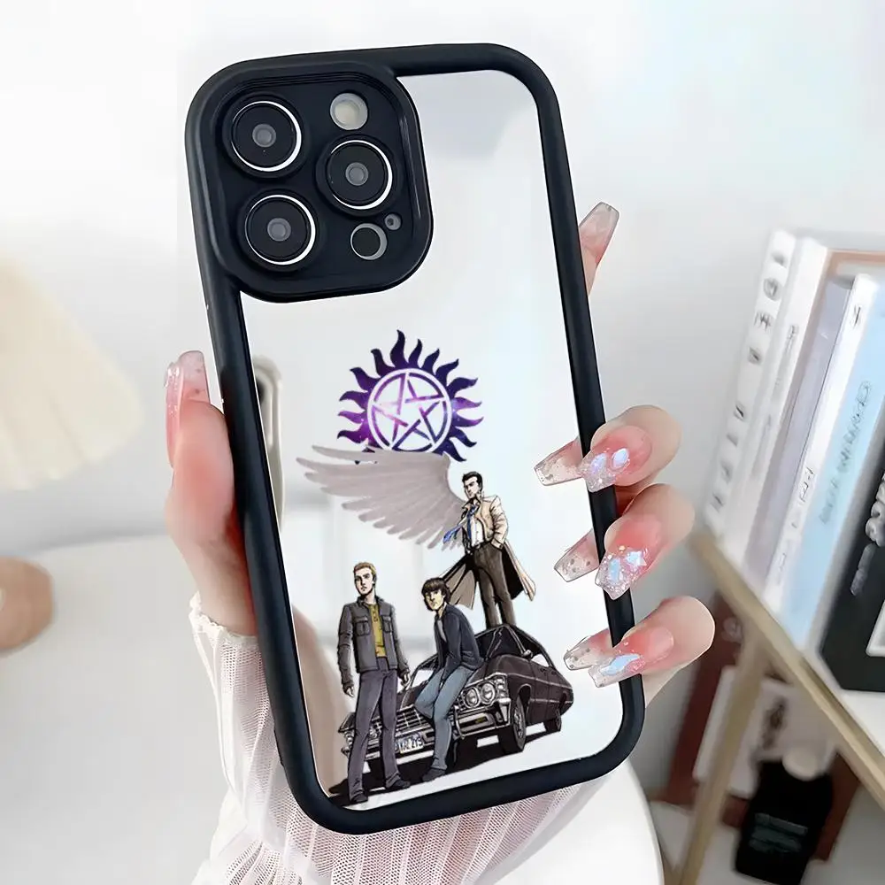 Чехол для телефона S-Supernatural серии iPhone 16 Pro Max 15 14 Plus 13 12 11 XR XS X мягкий зеркальный