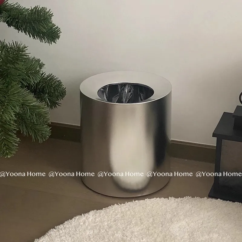 

МOMO Ins серебристое мусорное ведро