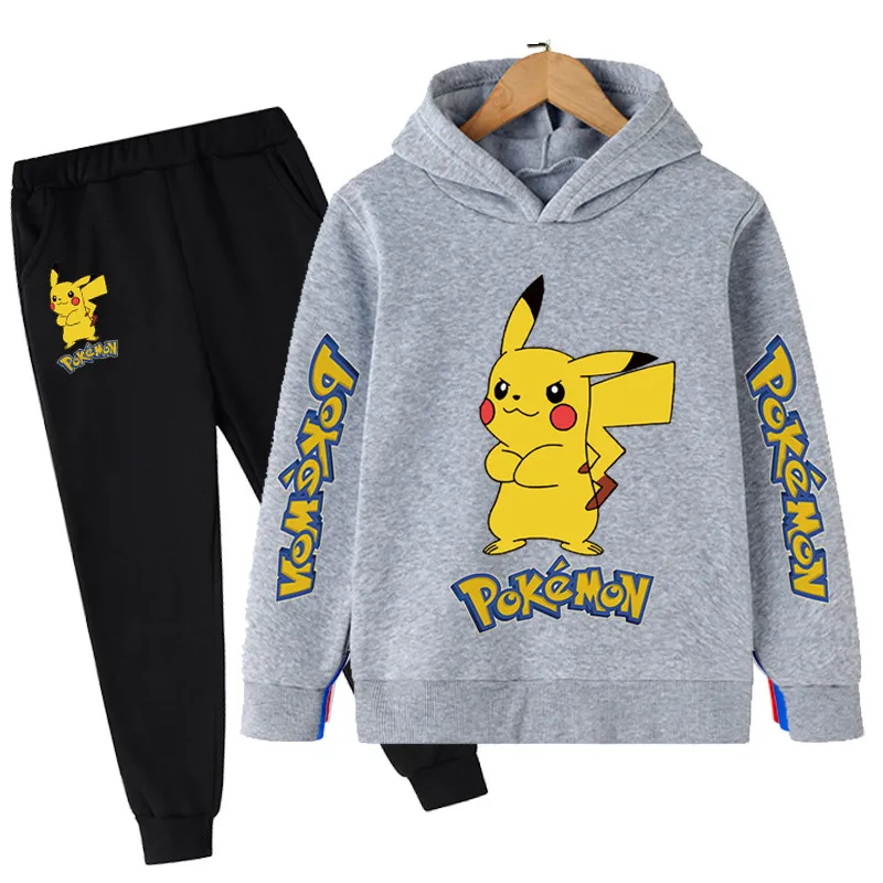 

Girls Pokemon Clothing Set 2 Pieces Pikachu Hoodies Pikachu Outfits