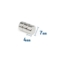 2050100200300pcs 7x4 mm disc search magnet 7mmx4mm permanent small round magnet 7x4mm neodymium magnet strong 74 mm n35