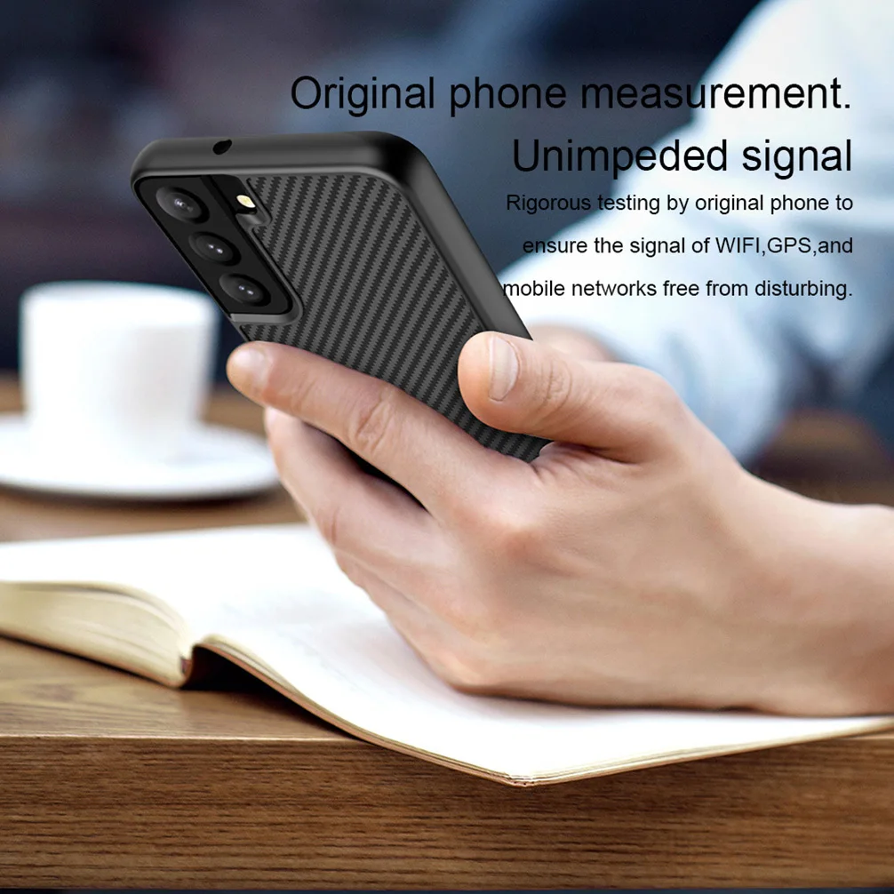 For Samsung Galaxy S22 Case NILLKIN Synthetic Carbon Fiber Case TPU+PC Hard Plastic Back Cover For Samsung S22+ Plus Cover