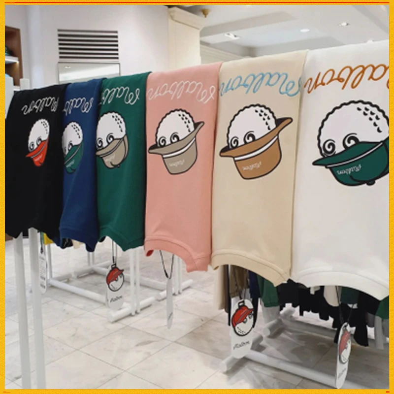 

Malbon Golf Bucket Hat Printed Round Neck Cotton Casual Cotton Short Sleeve T-Shirt Golf Men's and Women's Malbon Golf Shirts