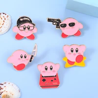pink game npc enamel pin cartoon cute japan brooches badge anime backpack accessories gift for women men free shipping