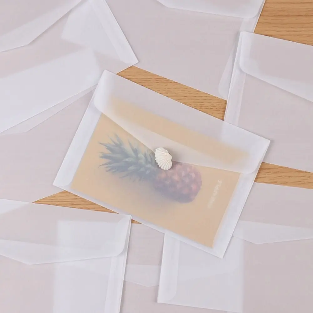 

Wedding&Business Semi-transparent Envelopes Greeting Card Postcard Card Storage Wedding Invitation Envelope Pearl Paper DIY