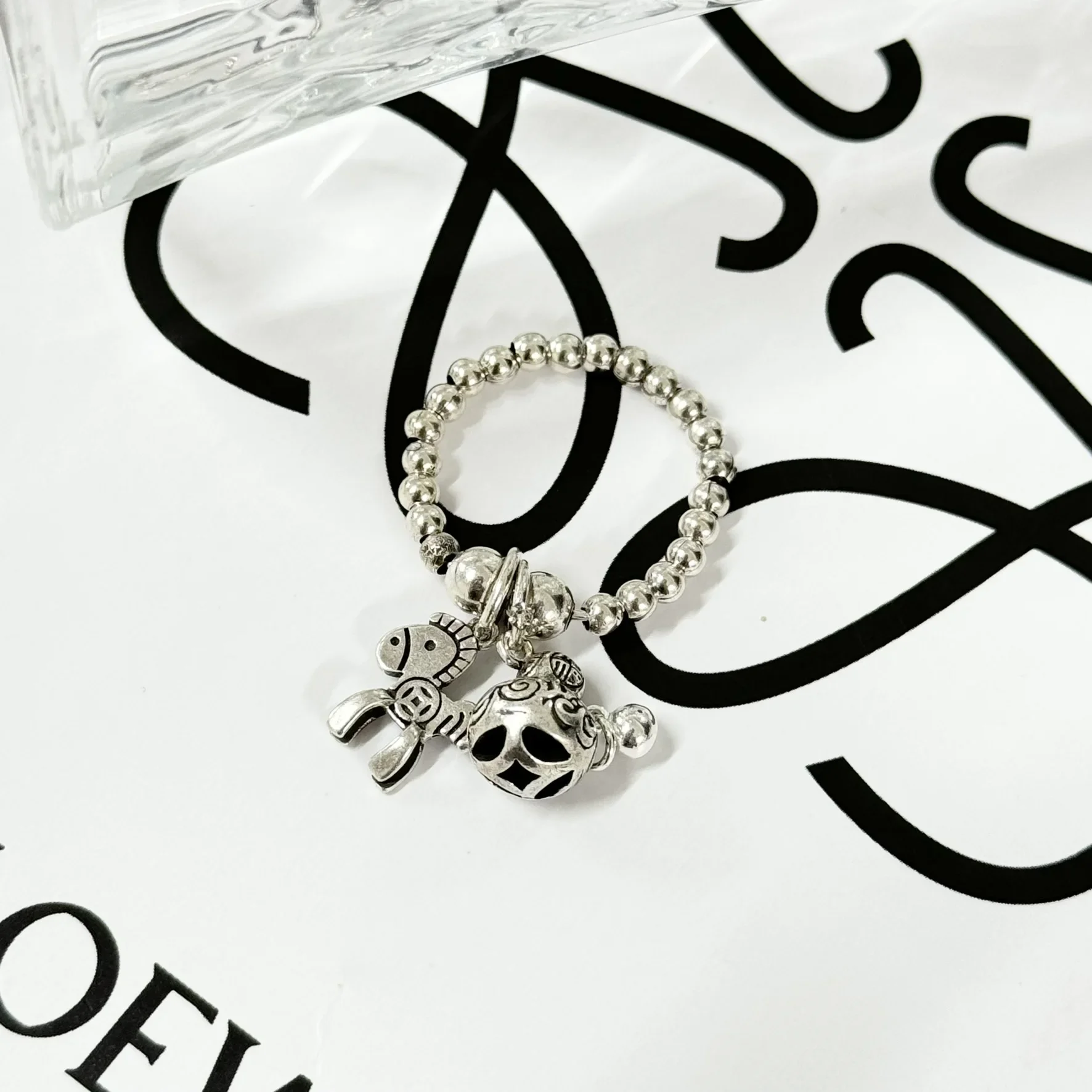 Кольцо из чистого серебра 925 пробы с жемчужными бусинами