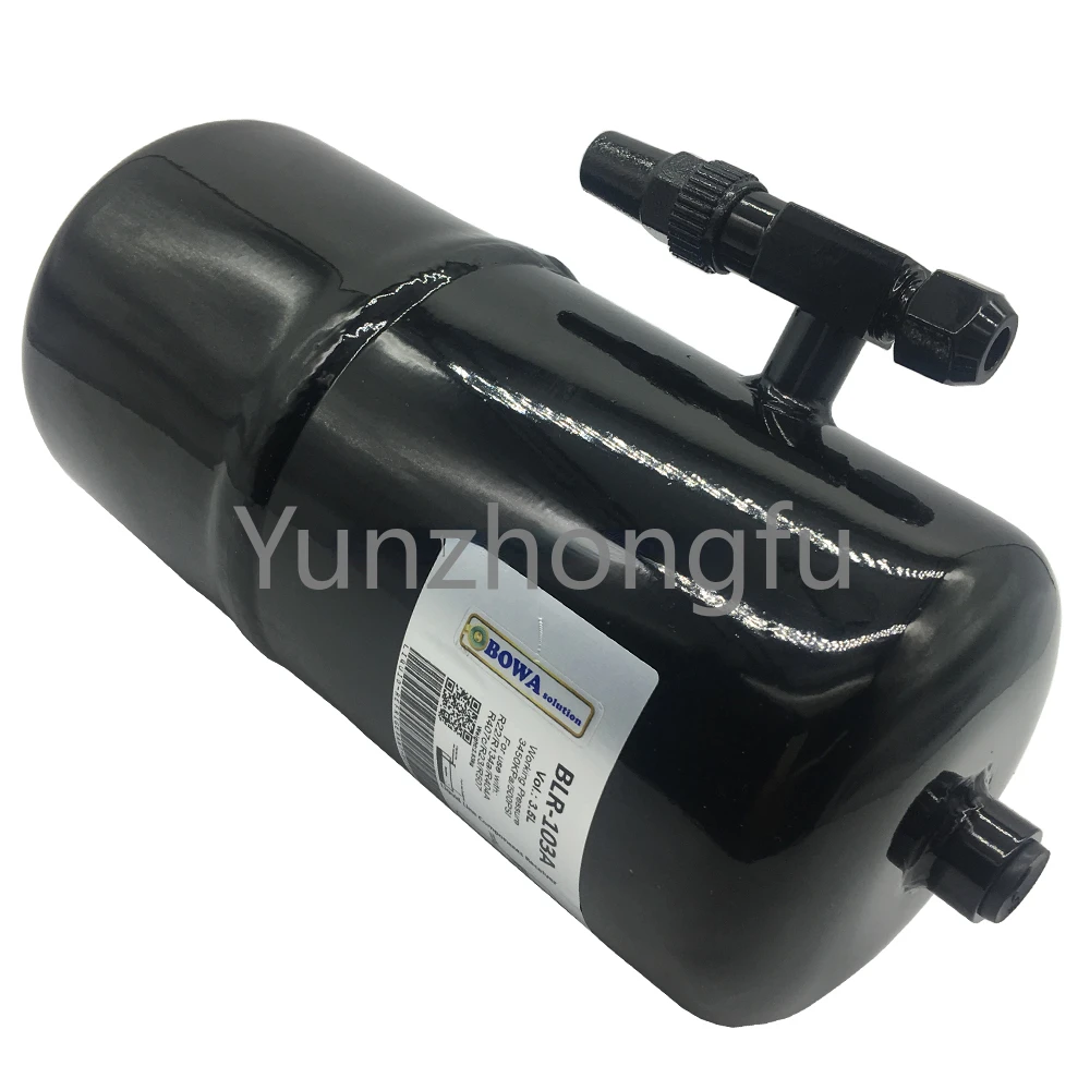 

9.6L liquid refrigerant reservoirs is compatible with different relief valves and service valves, easy to stock and be managed